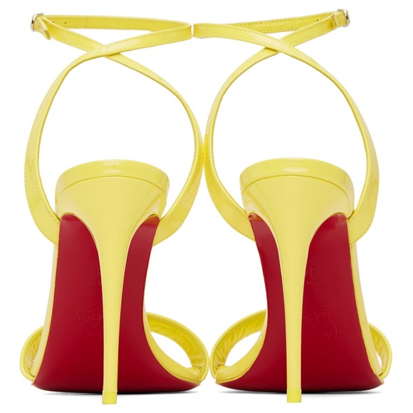 Christian Louboutin Yellow Heels 38.5 - Picture 5 of 8